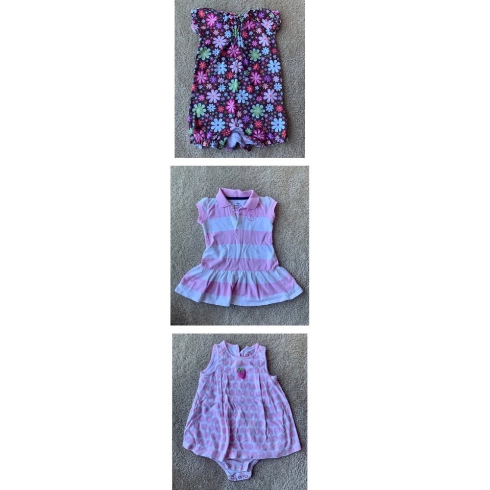 NWOT BUNDLE Girls Rompers + Dress 24M
